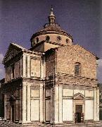 Exterior of the church begun